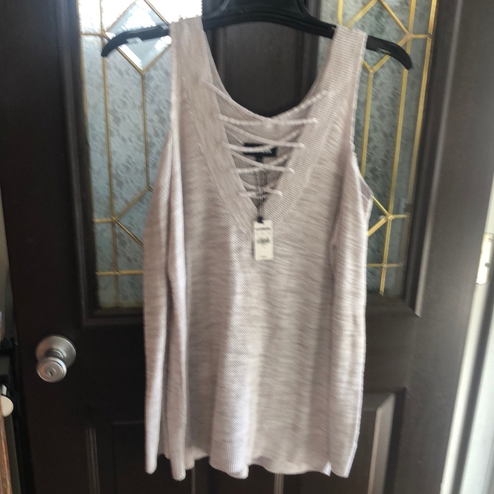 Cold shoulder sweater